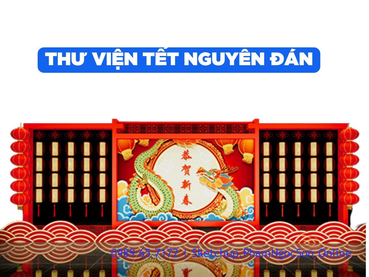 Thư viện trang trí tết sketchup 12