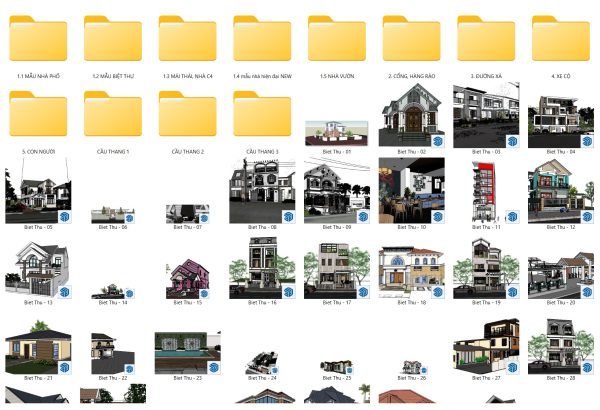 Ngoại thất hiện đại Sketchup